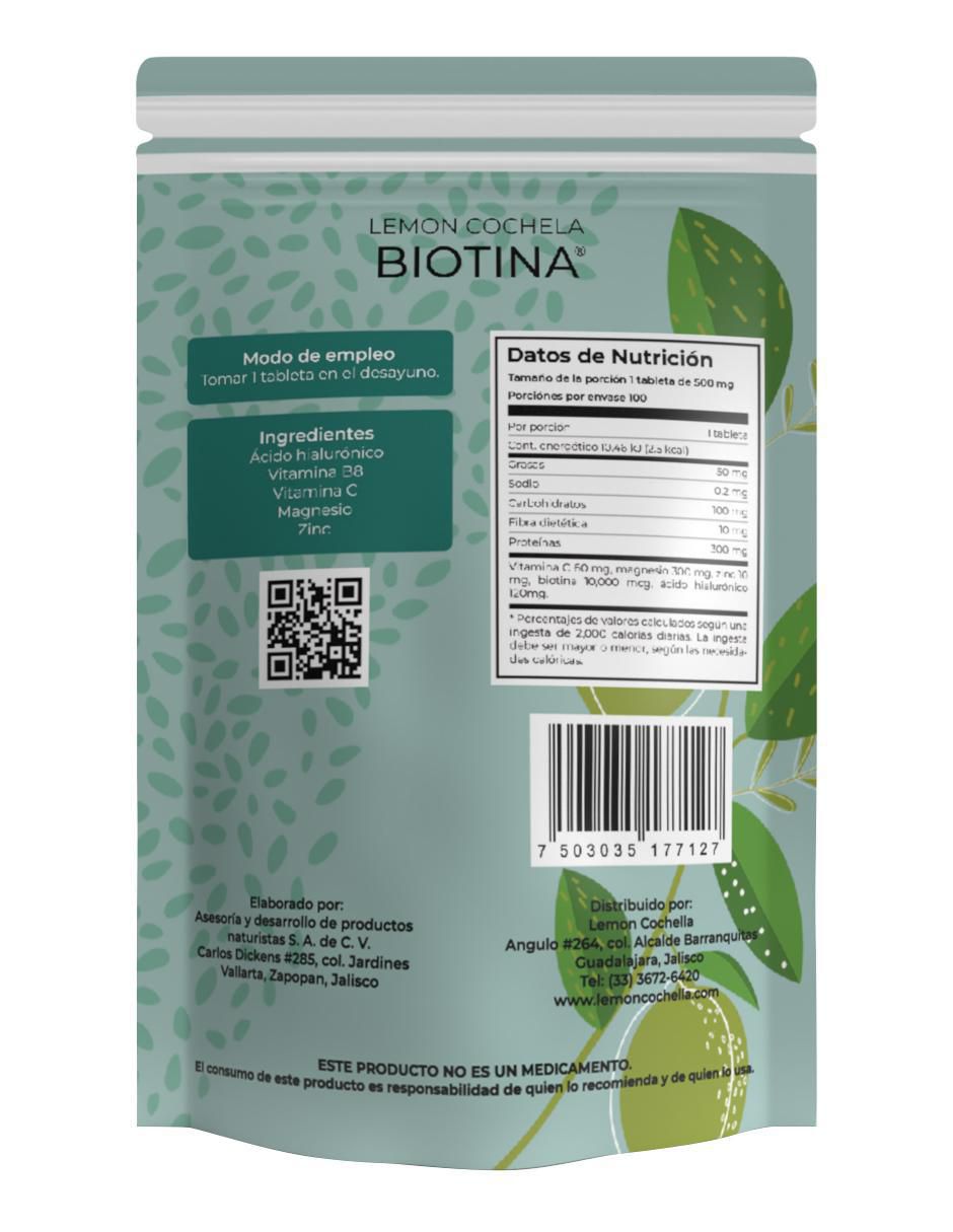 Suplemento alimenticio de 100 tabletas 3