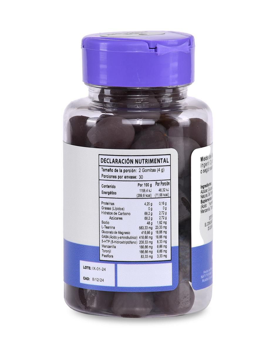 Suplemento alimenticio sabor mora azul de 60 gomitas 2