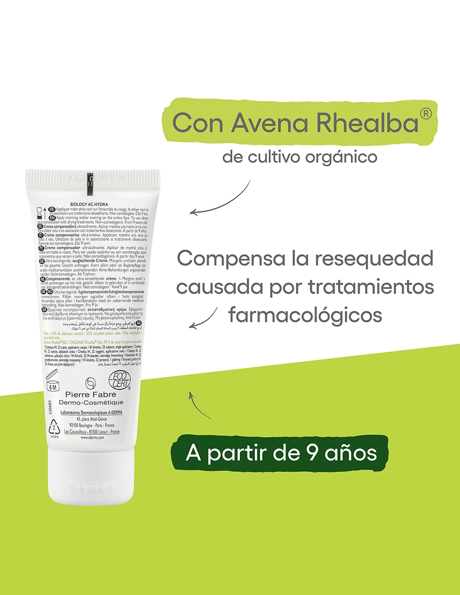Crema facial recomendada para hidratar día y noche Biology para piel grasa 2