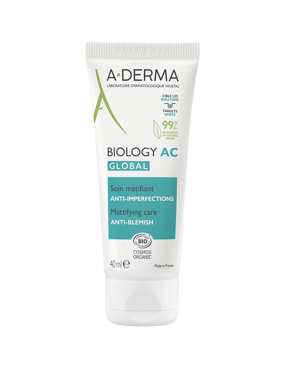 Crema para rostro y labios recomendada para acné día y noche Biology para piel grasa