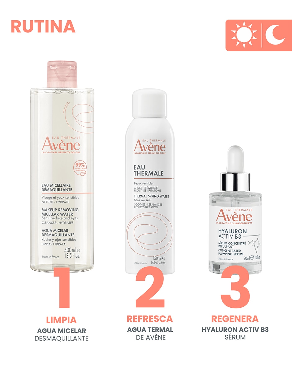 Limpiador facial Agua micelar desmaquillante, limpieza y cuidado para rostro, 400 ml para purificar 6
