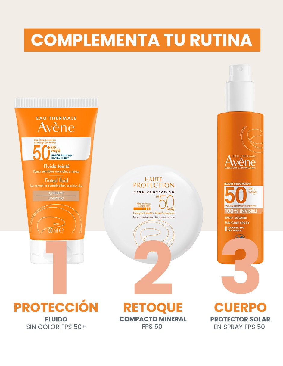 Protector solar FPS 50 fluido con color protector solar facial Gama Naranja 50 ml 6