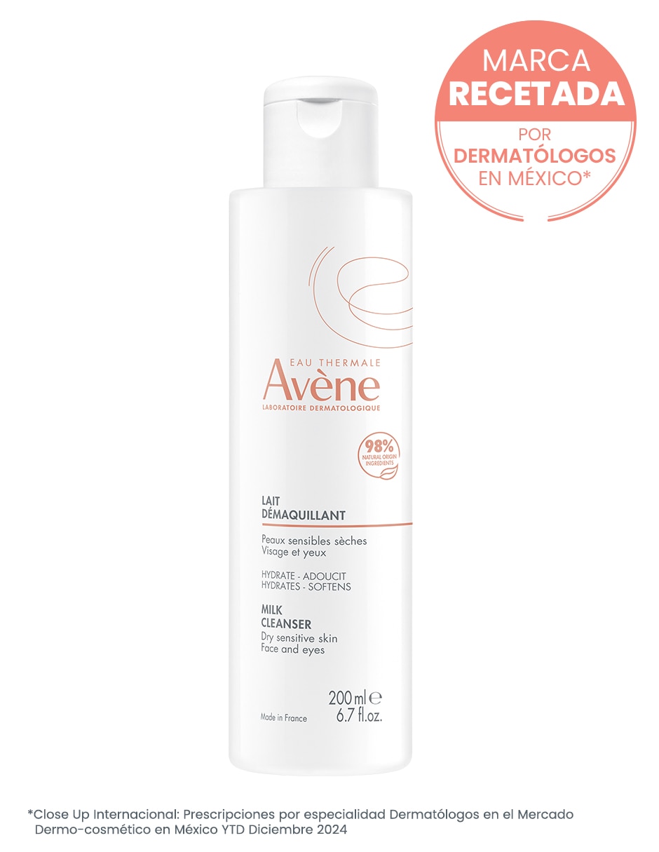 Desmaquillante Leche desmaquillante limpieza hidratante para rostro y ojos piel seca 200 ml Cuidados esenciales 3