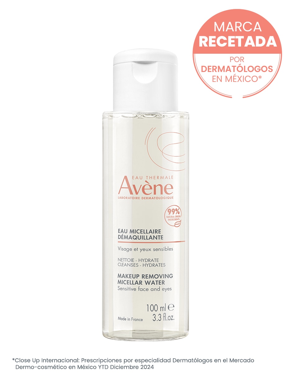 Limpiador facial Agua micelar desmaquillante, limpieza y cuidado para rostro, 100 ml para desmaquillar 3