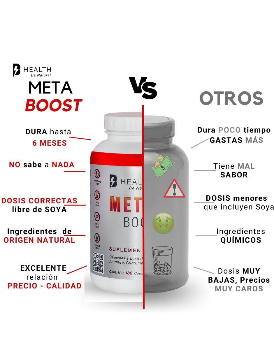 Meta Boost con vinagre de manzana, jengibre, cúrcuma, canela y cromo de 1 pieza 3