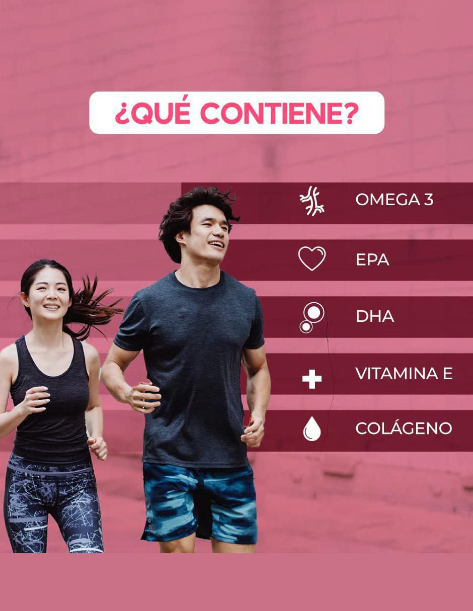 Omega 3, EPA, DHA + Vitamina E y Colágeno de 120 cápsulas 4