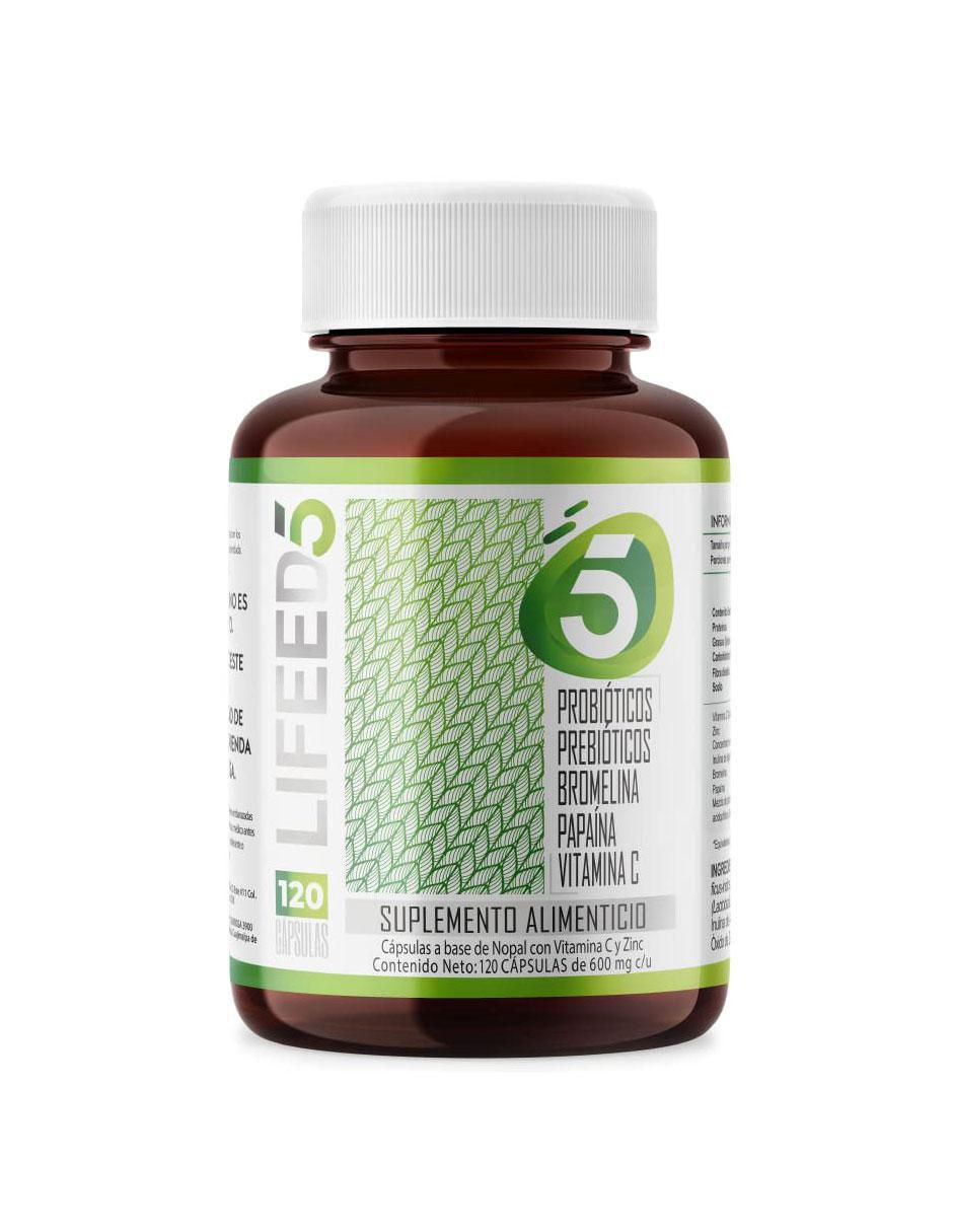 Probióticos 50 Billones, Prebióticos, Enzimas Digestivas, Vitamina C y Zinc Lifeed5 con enzimas digestivas y probióticos Probióticos 50 Billones, Prebióticos, Enzimas Digestivas, Vitamina C y Zinc Lifeed5 con enzimas digestivas y probióticos