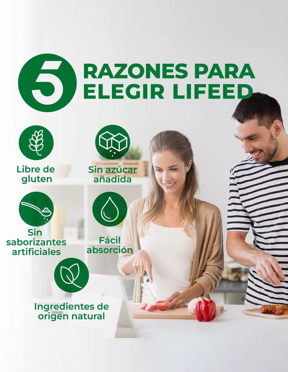 Probióticos 50 Billones, Prebióticos, Enzimas Digestivas, Vitamina C y Zinc Lifeed5 con enzimas digestivas y probióticos 4