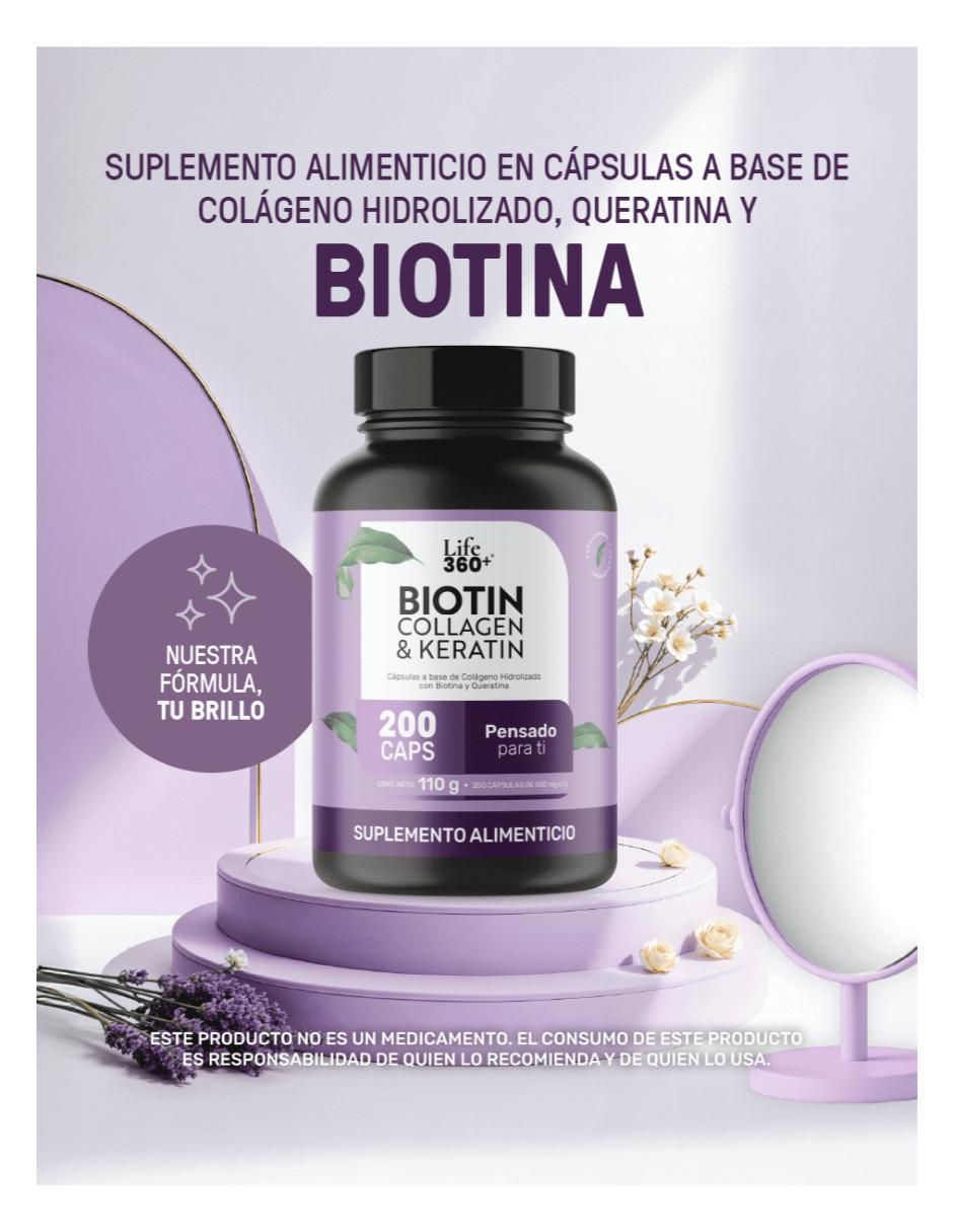 Suplementos alimenticios biotina keratina colágeno hidrolizado 2