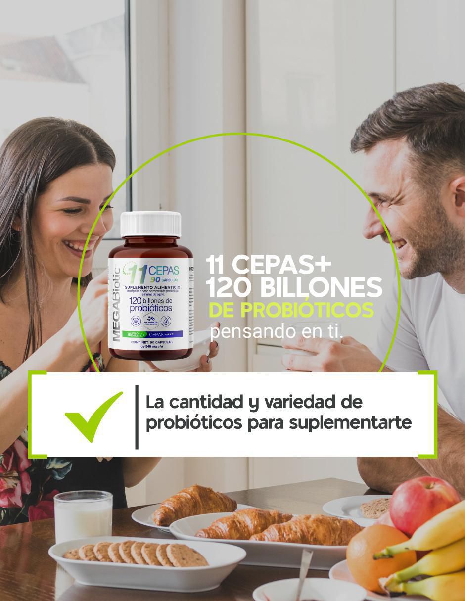 Probióticos 120 billones y 11 cepas inulina de agave y aloe vera con enzimas digestivas y probióticos de 540 mg 8