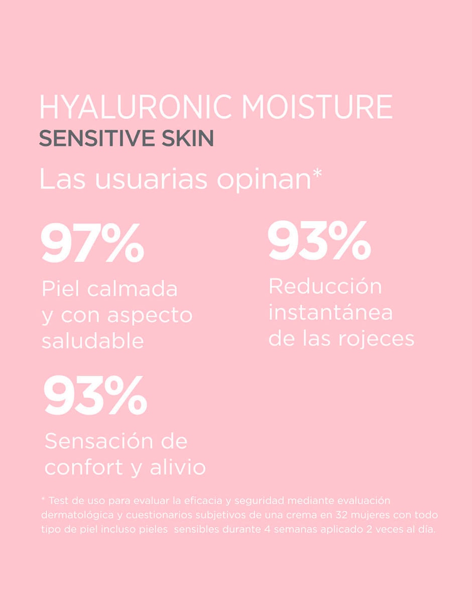 Crema facial recomendada para hidratar día y noche Hyaluronic Moisture para piel sensible 3