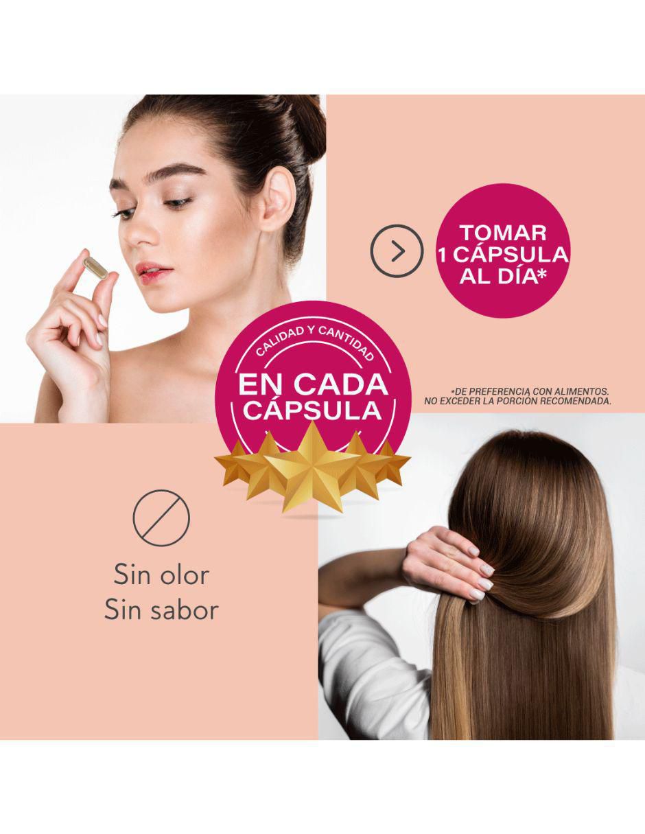 Cápsulas para Crecimiento de Cabello NOT-MINOX: Biotina + Colágeno + Vitamina E + Queratina + Inositol 8