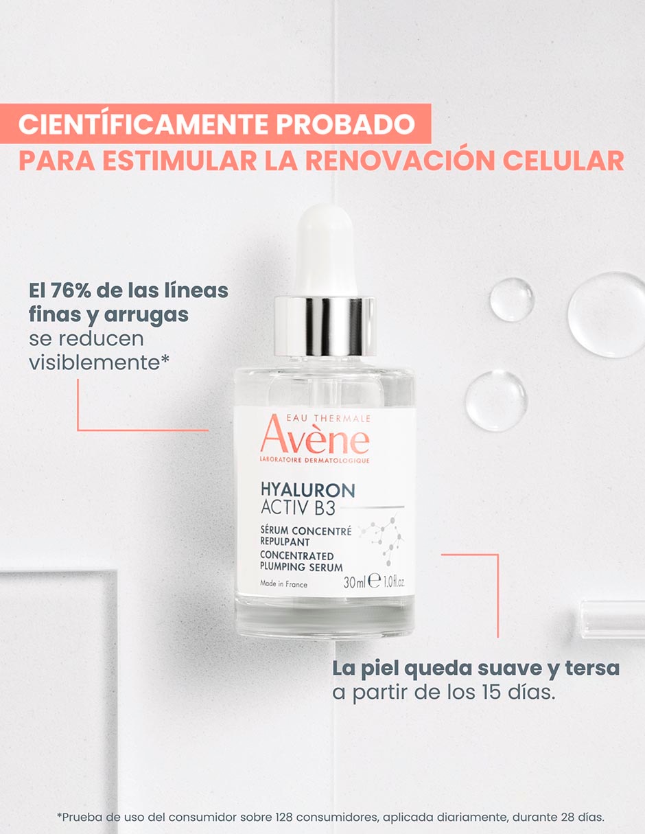 Sérum antiedad facial Avène Hyaluron Active B3 Serum Antiarrugas con 30 ml Avène todo tipo piel 8