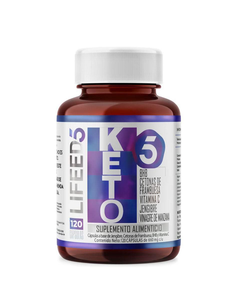 Keto con Cetonas de Frambuesa, BHB + Calcio + Magnesio + Vinagre de Manzana + Jengibre + Vitamina C Lifeed5 Keto con Cetonas de Frambuesa, BHB + Calcio + Magnesio + Vinagre de Manzana + Jengibre + Vitamina C Lifeed5
