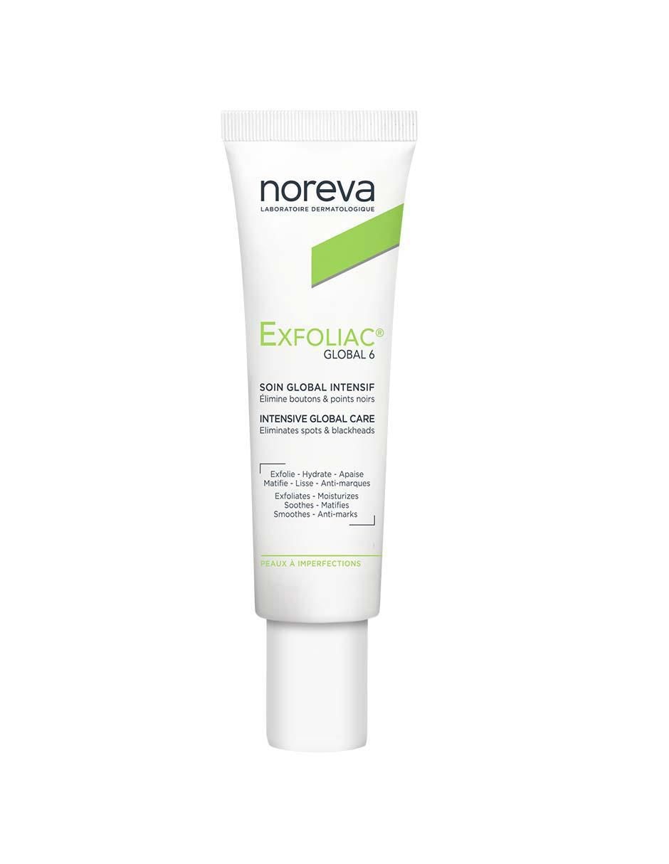 Crema facial recomendada para acné de día y noche Exfoliac Global 6 para piel grasa