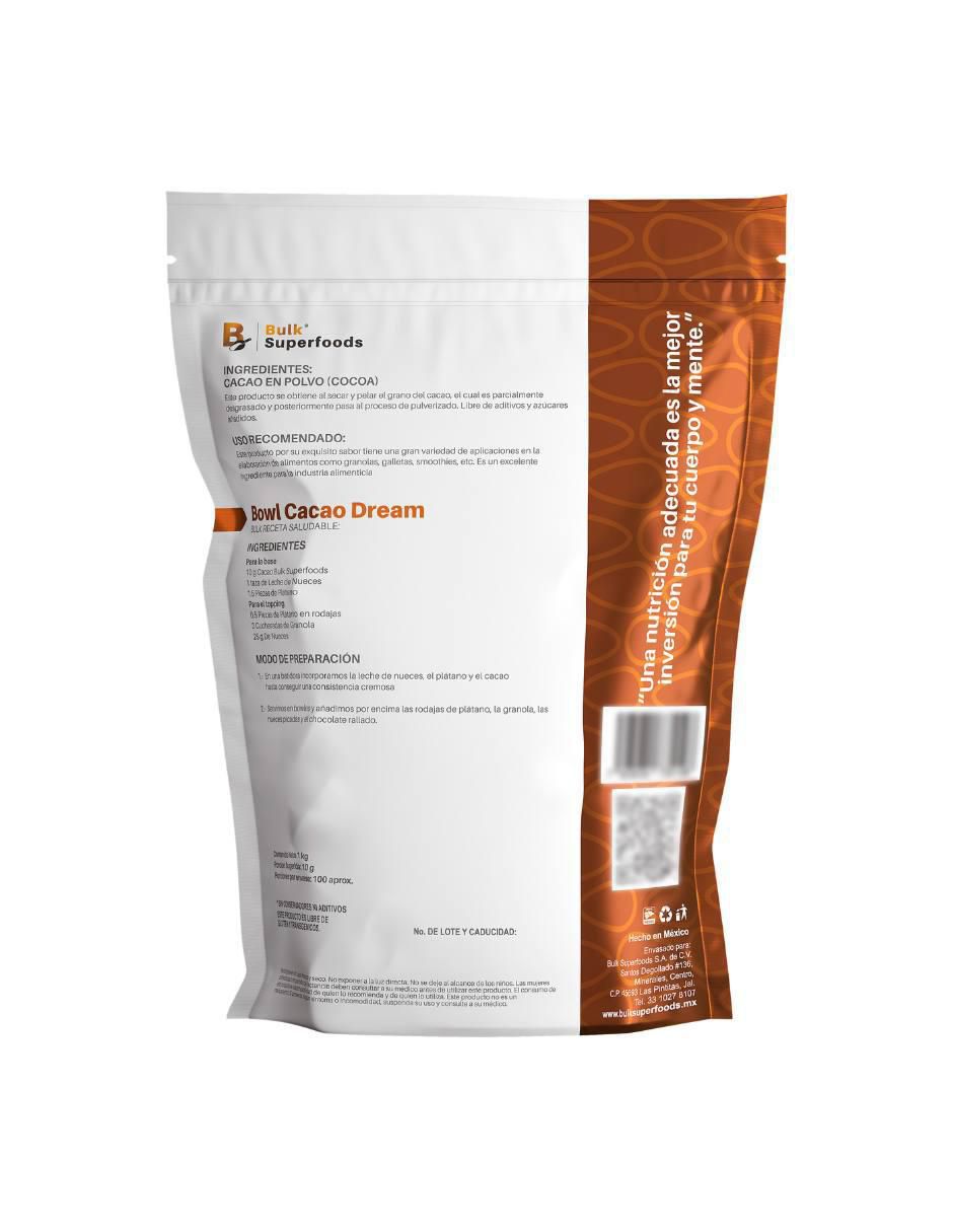 Cacao en Polvo sabor cacao de 1 kg 2