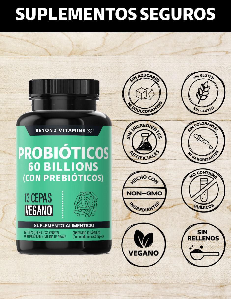 Probiótico Beyond Vitamins de 60 cápsulas 2