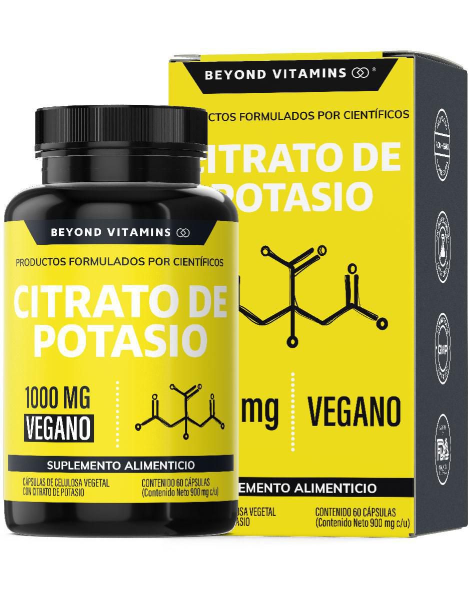 Citrato de Potasio Beyond Vitamins con citrato de potasio 60 cápsulas