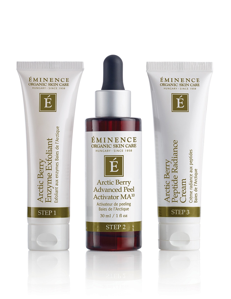 Tratamiento facial Éminence Arctic Berry Peel & Peptide Illuminating System exfoliante Starter Sets & Gift Sets 2