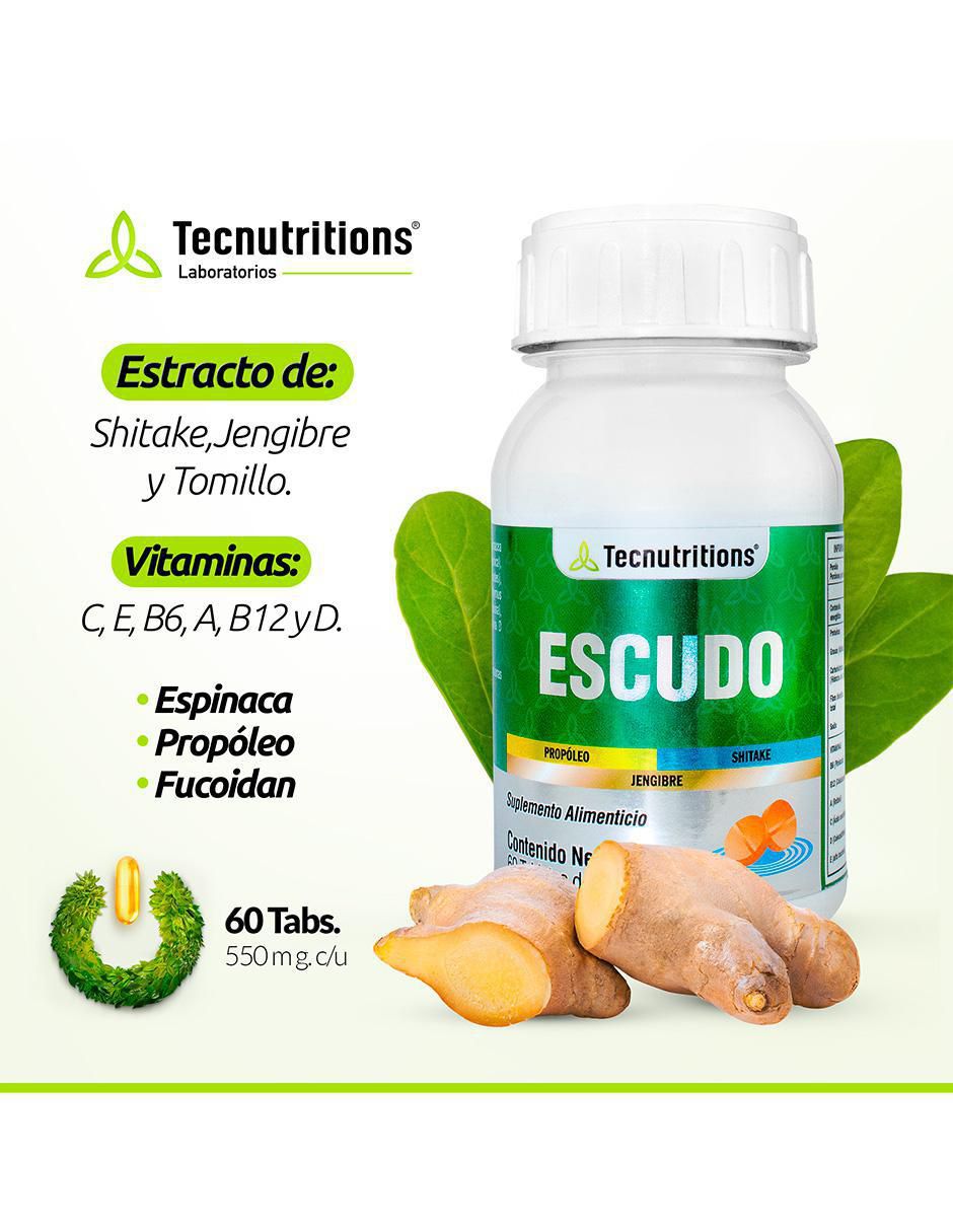 Escudo con multivitamínico, vitamina d 23 y minerales de 60 tabletas 2