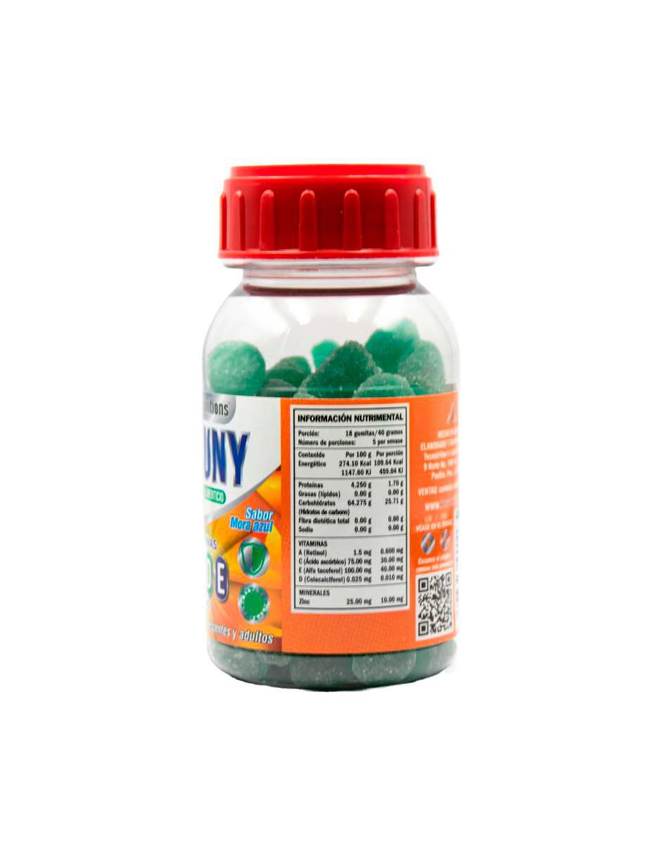 Inmunity (Mandarinmuny) con multivitamínico, vitamina d 23 y minerales sabor mora azul de 200 g 2
