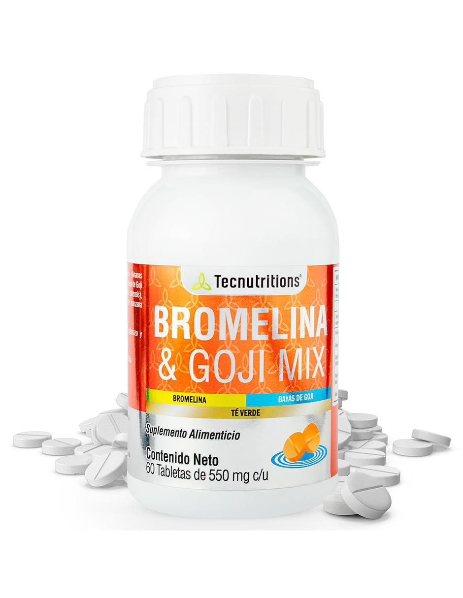 Bromelina y Goji Mix con vinagre de manzana de 60 tabletas Bromelina y Goji Mix con vinagre de manzana de 60 tabletas