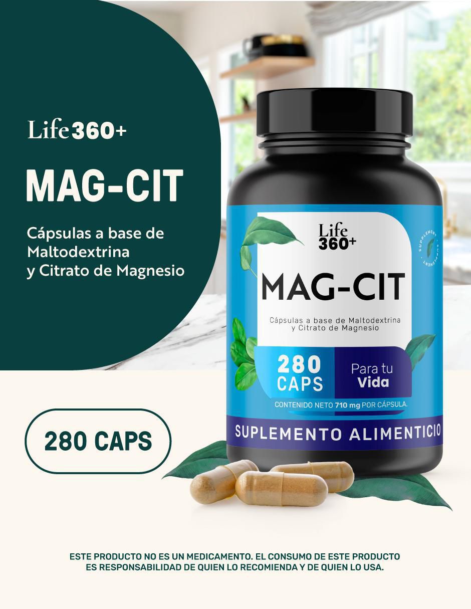 Mag-Cit Citrato y Estereato de Magnesio, Life 360+ con citrato de magnesio 4