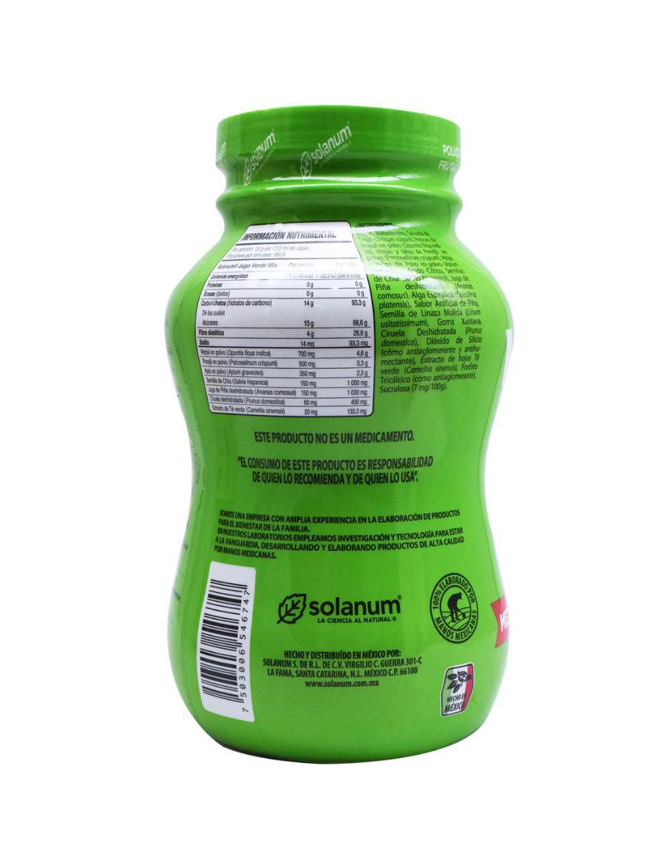 Jugo Verde Mix bote - Solanum con nopal, wereke, neem sabor jugo verde de 1 kg 2