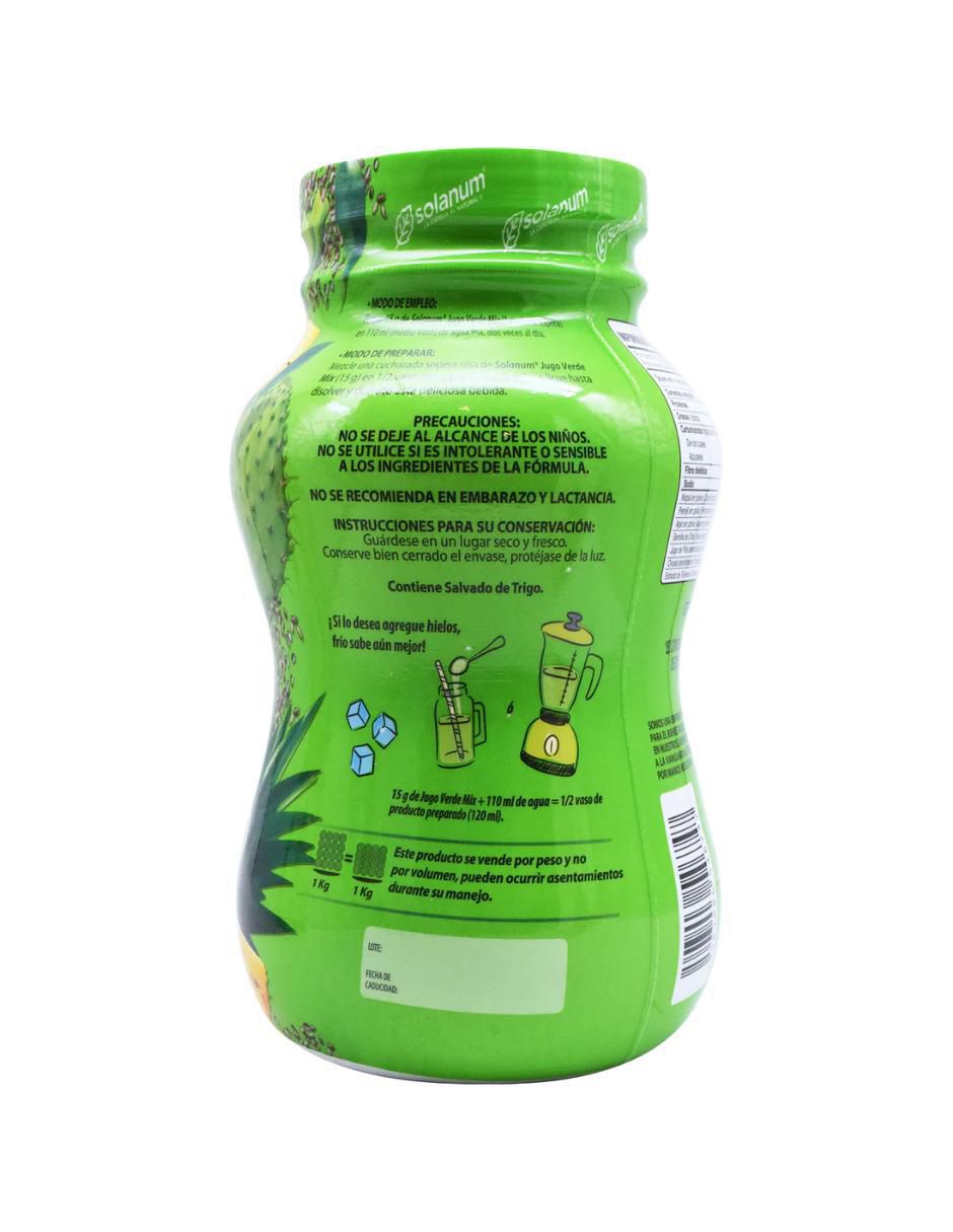 Jugo Verde Mix bote - Solanum con nopal, wereke, neem sabor jugo verde de 1 kg 3