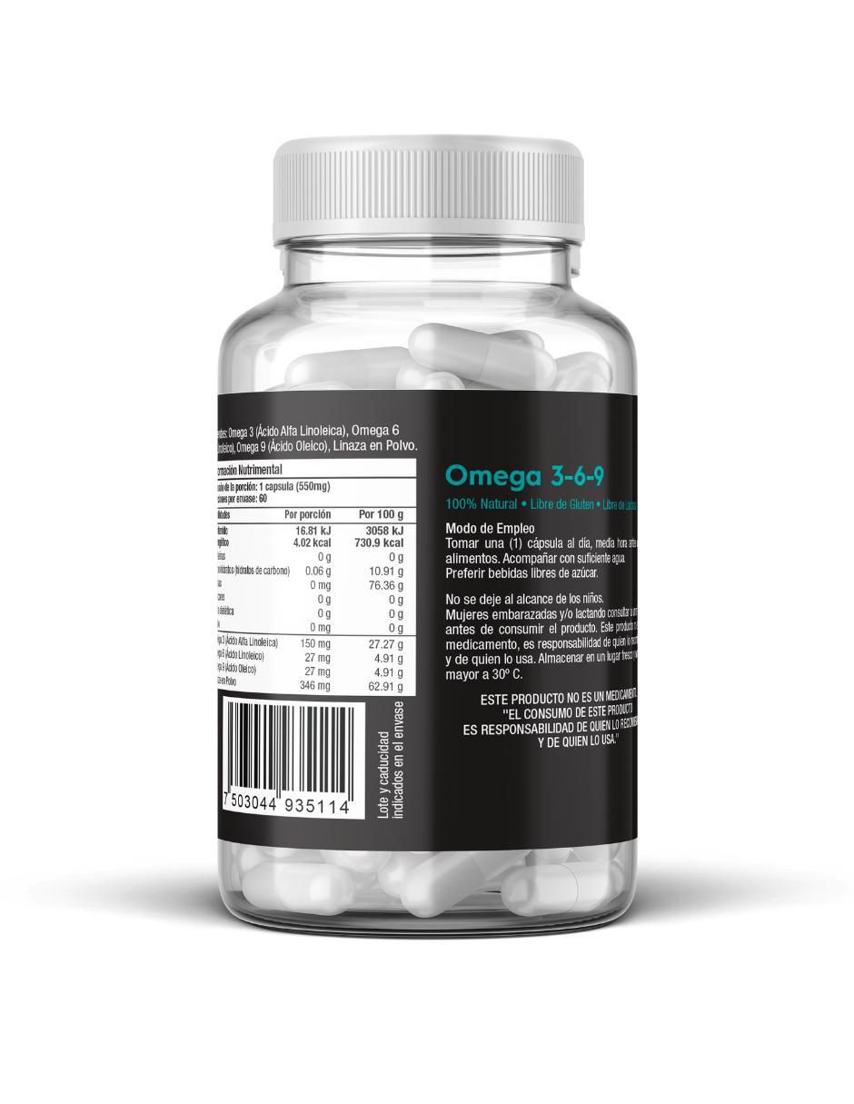 Omega 3 6 9 Súper Premium con omega 3, aceite de salmón, dha y epa de 60 cápsulas 2