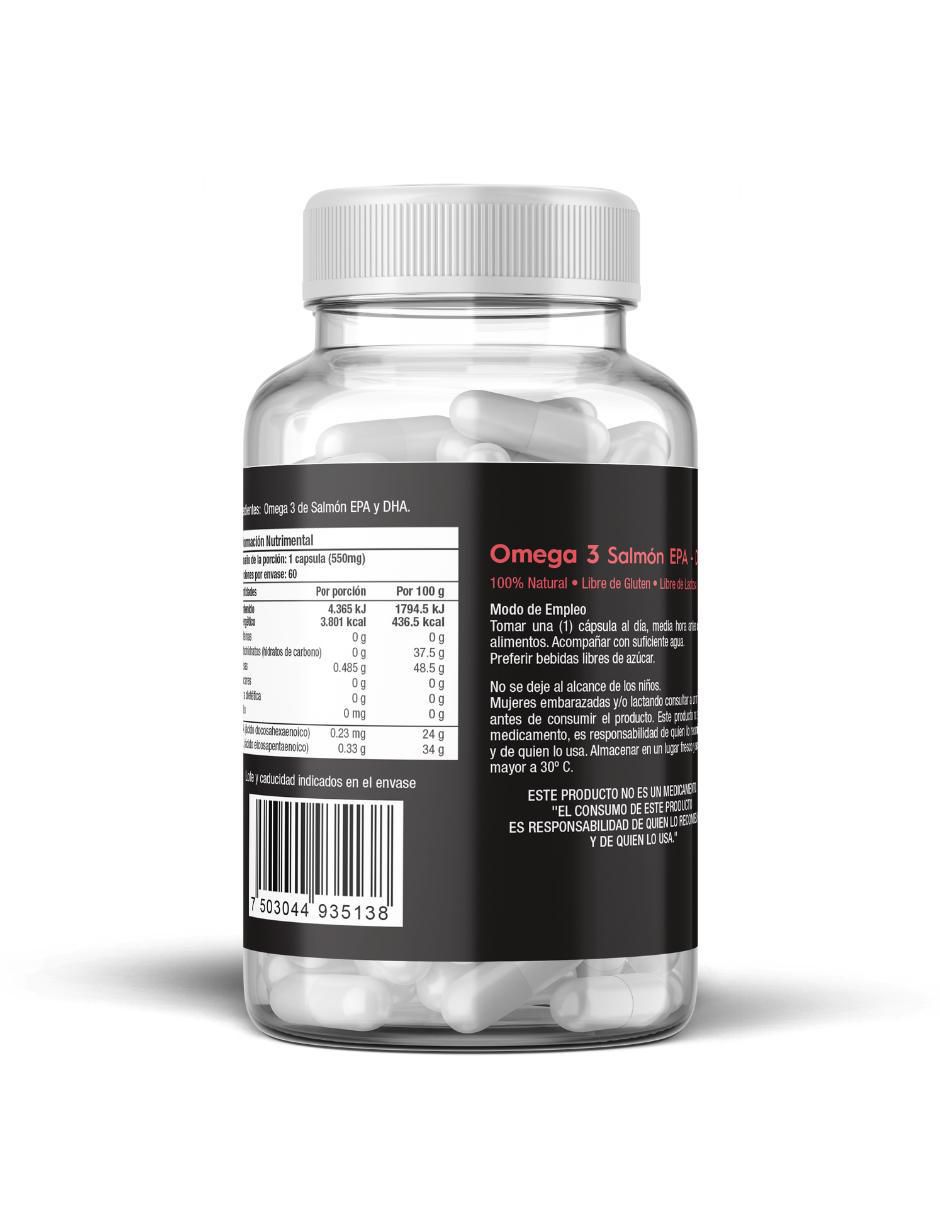 Omega 3 Salmón con omega 3, aceite de salmón , dha y epa de 60 cápsulas 2