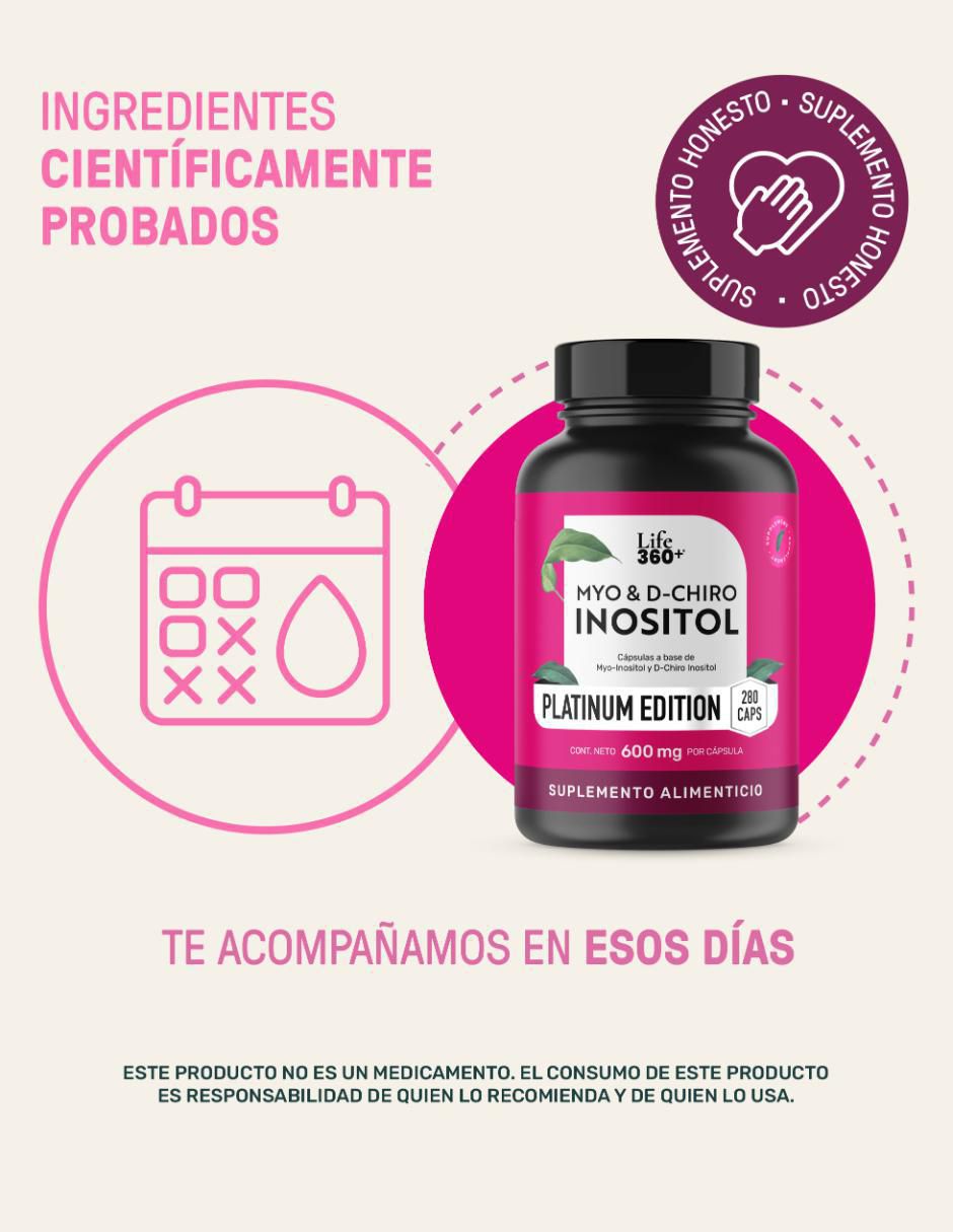 Myo & D-Chiro Inositol formula 40:1 Life360 Myo & D-Chiro Inositol de 280 caps 10