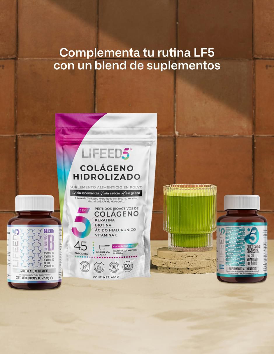 Colágeno Hidrolizado + Biotina + Keratina +Acido Hialurómico + Vitamina E para cabello y uñas 2 pack Lifeed5 7