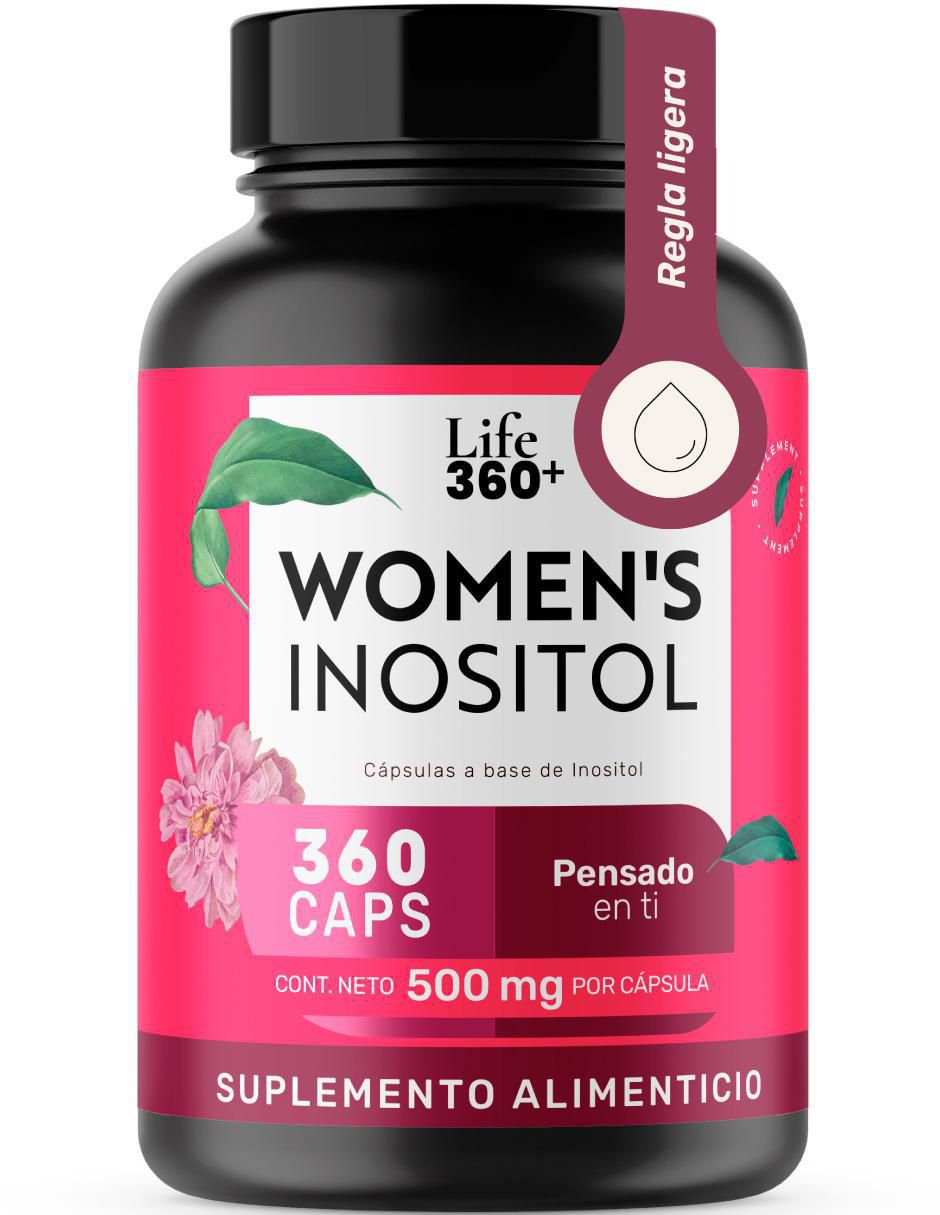 Suplementos para mujer Multivitamínico 2Pack Life 360+ con inositol, biotina, colágeno hidrolizado, vitamina b1, b2, b3, b5, b6, b12, c, D3, e, k, ácido fólico, zinc, maca negra, maca amarilla y maca roja