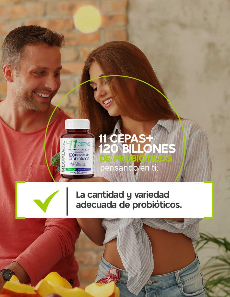 2 pack probióticos 120 billones 11 cepas e inulina de agave con probióticos, inulina de agave y aloe vera de 60 cápsulas 5