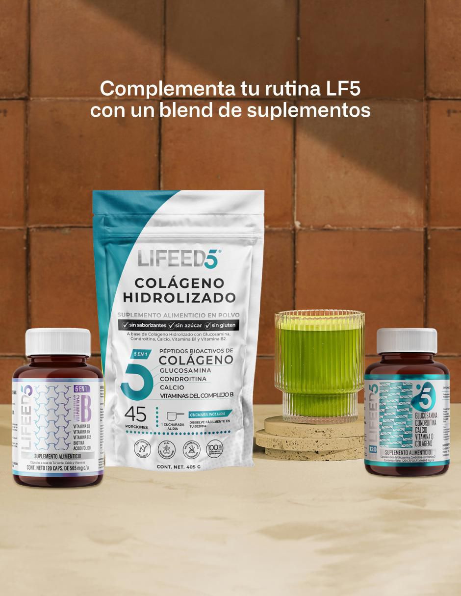 Colágeno Hidrolizado + Glucosamina + Condroitina + Calcio 2 pack Lifeed5 7