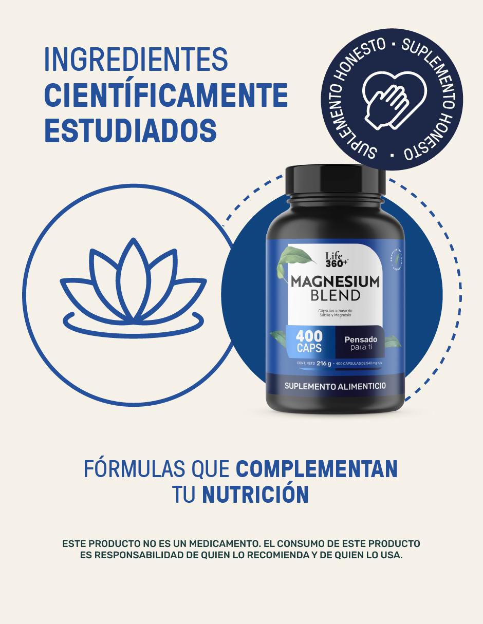 Set de suplementos alimenticios 2pack magnesium mix 4 tipos de magnesio, citrato, glicinato, gluconato y óxido de magnesio con 400 cápsulas. 4