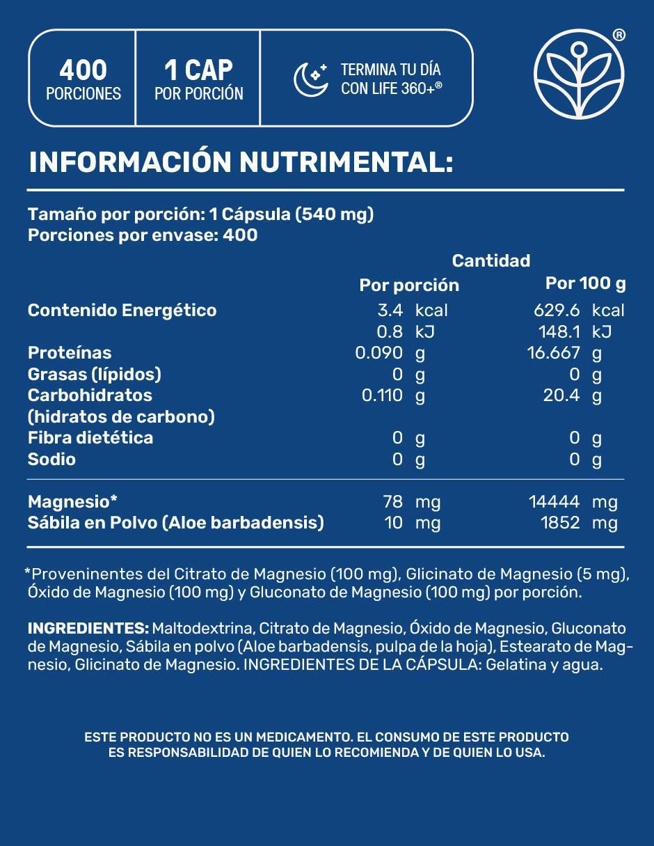 Set de suplementos alimenticios 2pack magnesium mix 4 tipos de magnesio, citrato, glicinato, gluconato y óxido de magnesio con 400 cápsulas. 6