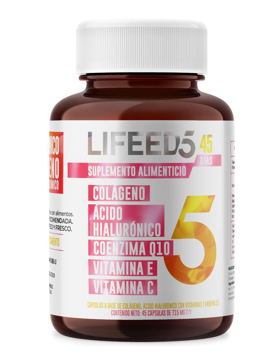 Glucosamina Condroitina Calcio Vitamina D Colágeno Lifeed5 con glucosamina,  condroitina y msm 120 cápsulas