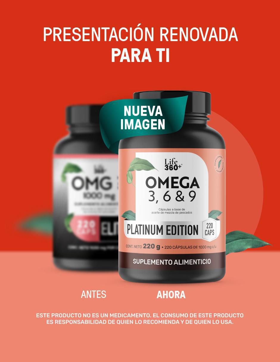 Omg 3: omega 3 con mix de aceites + epa + dha + omega 6 + omega 9 con aceite de salmón, aceite de anchoa y aceite de mackerel de 220 cápsulas 3