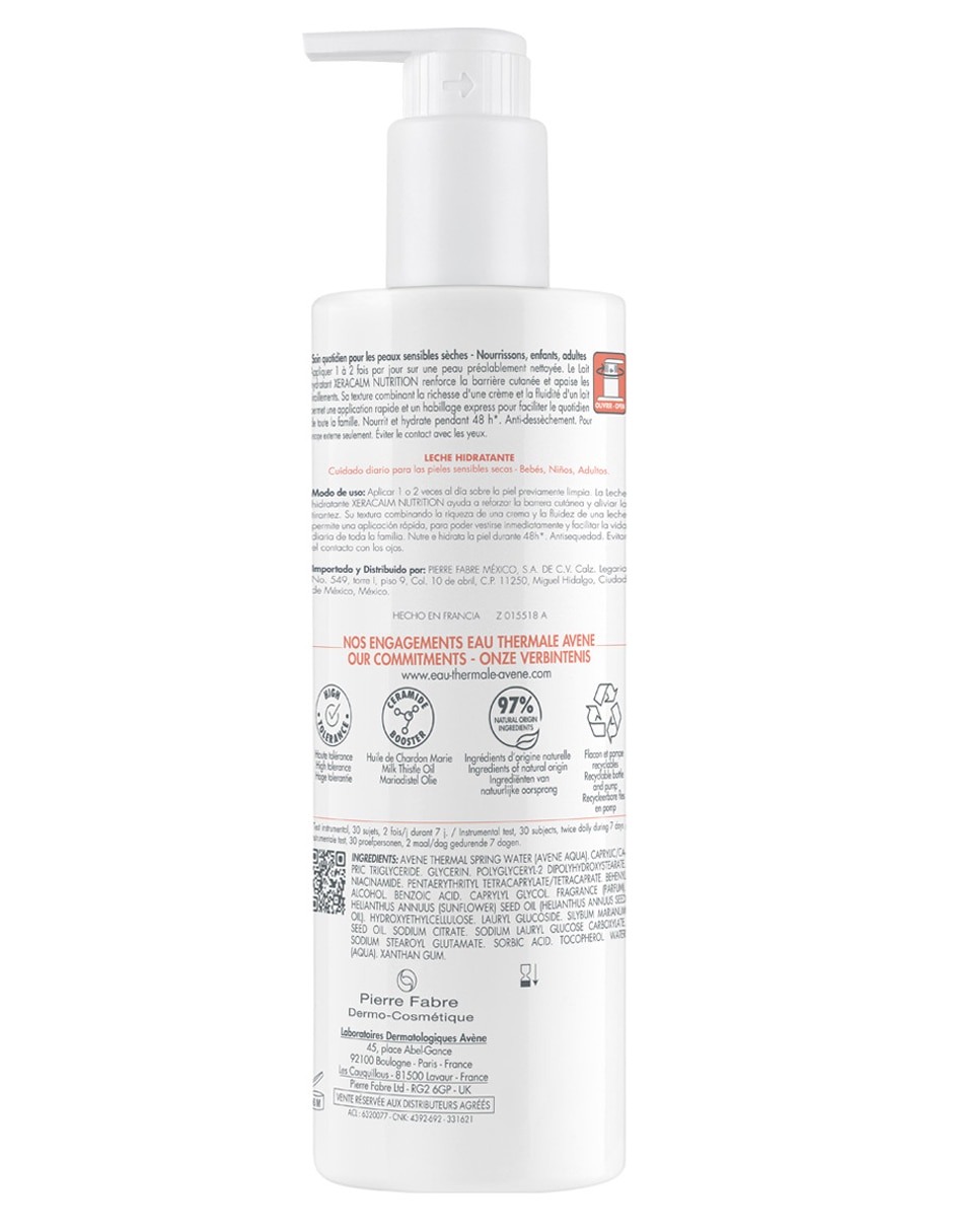 Leche corporal recomendada para calmar la piel de día Avène Xeracalm para piel seca y sensible 2