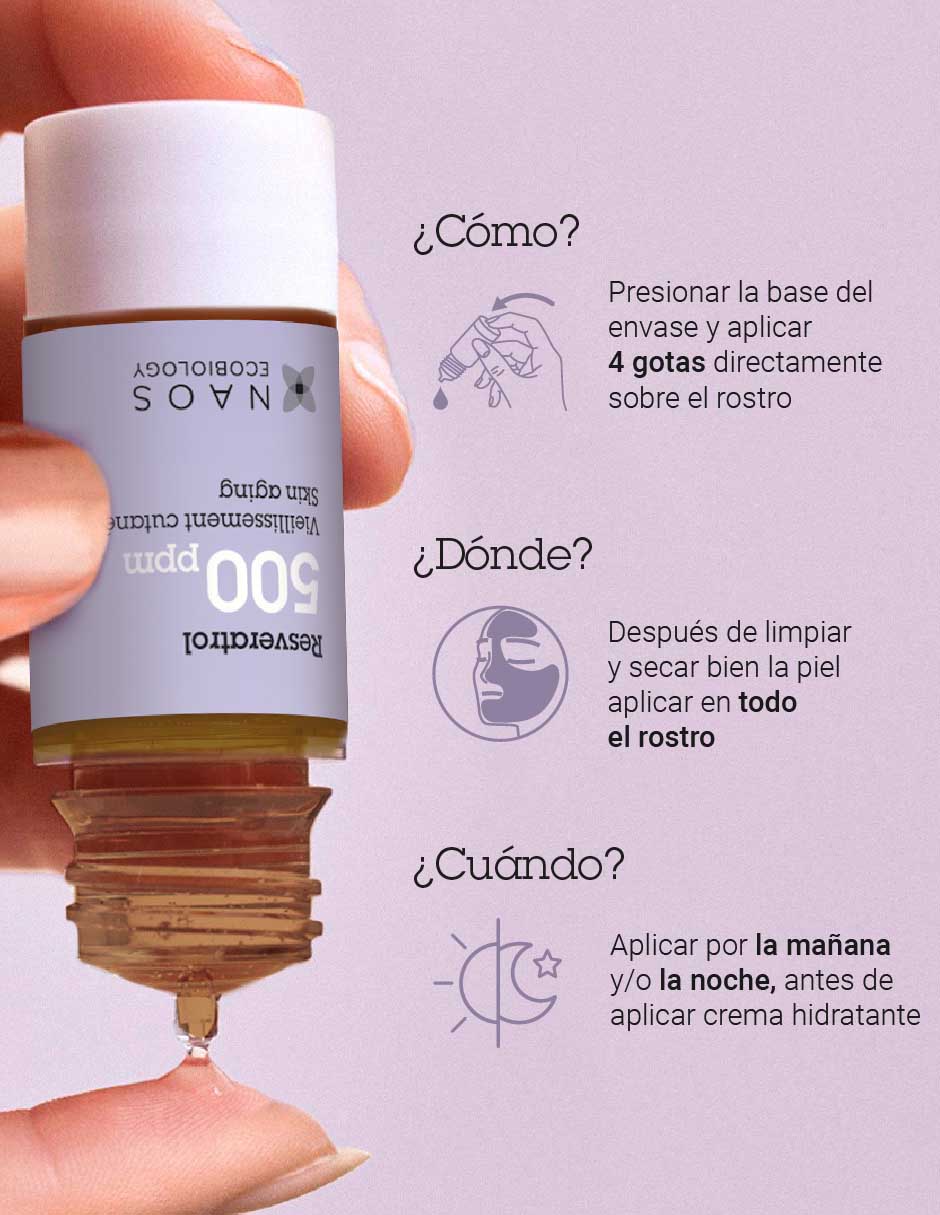 Sérum antioxidante facial Resveratrol Activo Puro todo tipo piel 4