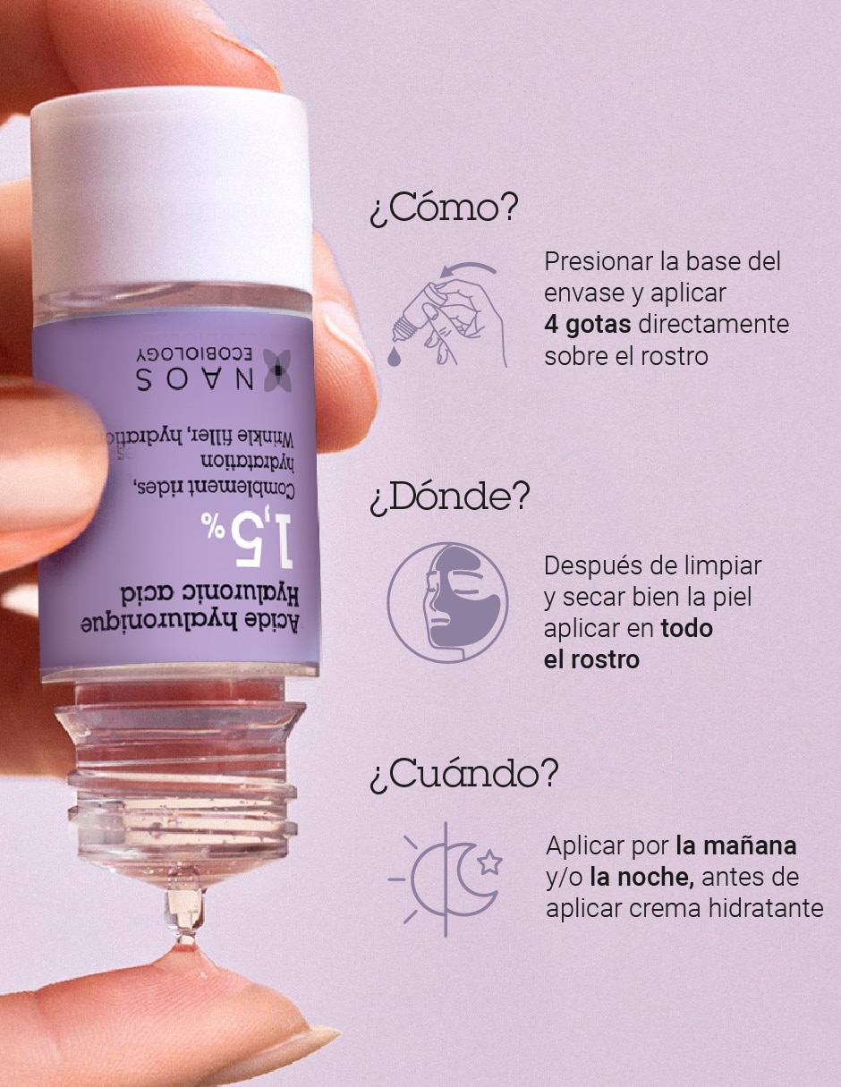 Sérum hidratante facial Ácido Hialurónico Activo Puro todo tipo piel 4
