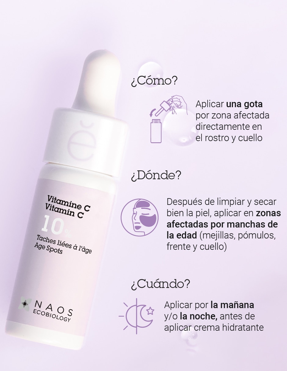Sérum antimanchas facial Vitamina C 10% todo tipo piel 4