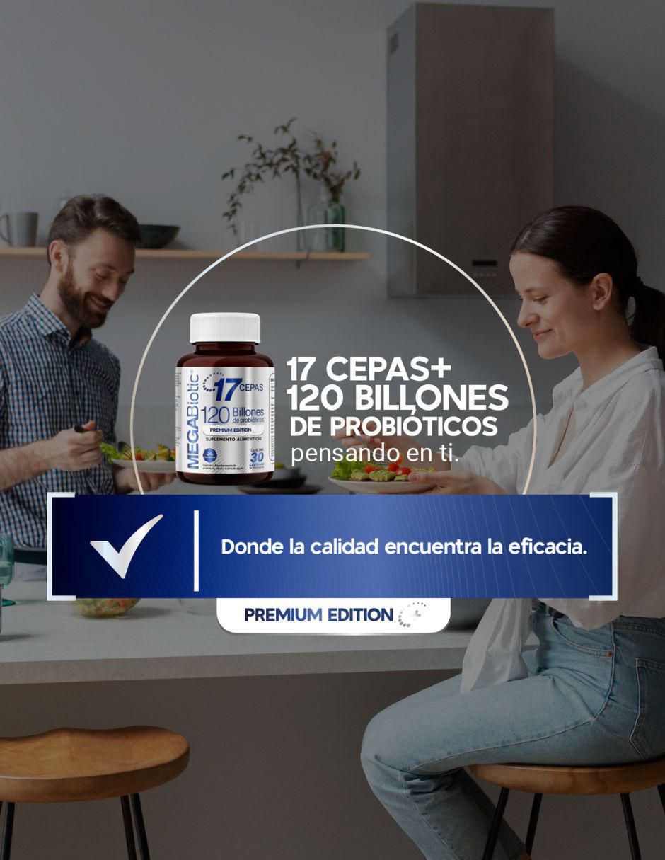 Probióticos (premium edition) sin lactosa 120 billones y 17 cepas con inulina de agave y aloe vera de 30 cápsulas 8