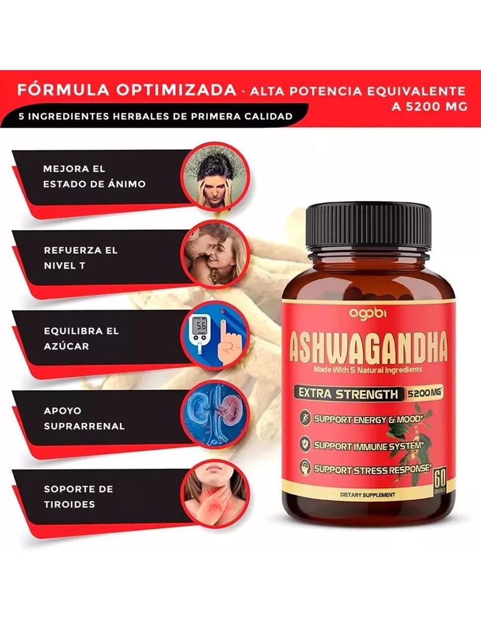 Ashwagandhaalto Concentrado Equivalente A 5200 Mg
 con cúrcuma, jengibre, moringa sabor jengibre de 310 g 2