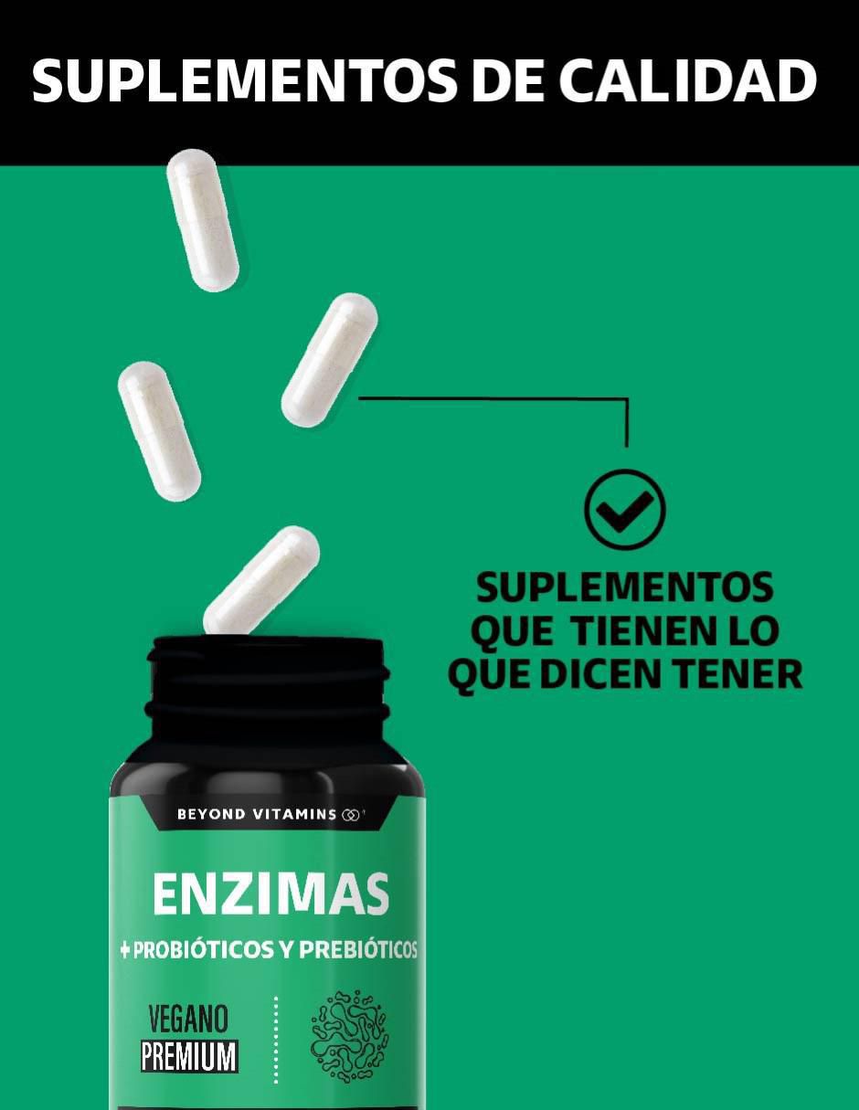 Enzimas Digestivas, Probióticos y Prebióticos con enzimas digestivas y probióticos sabor original de 180 cápsulas 4