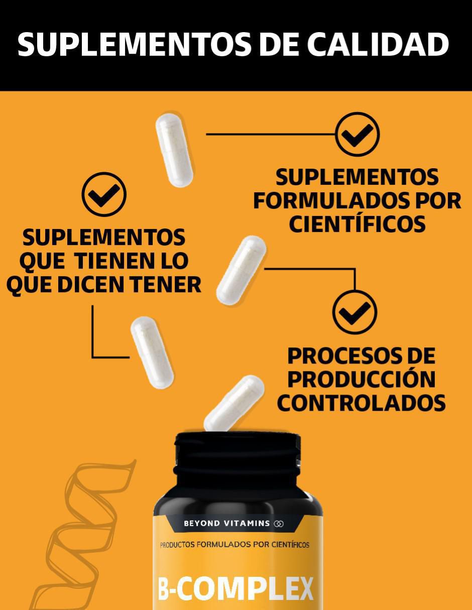 B-Complex Vitaminas Complejo B de 60 cápsulas 4