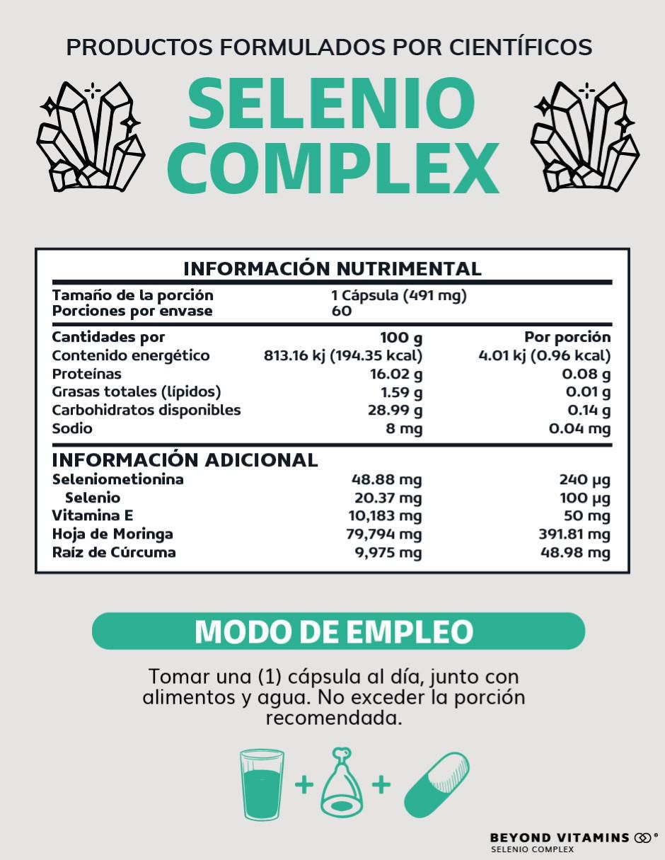 Selenio Complex Seleniometionina con selenio de 60 cápsulas 4