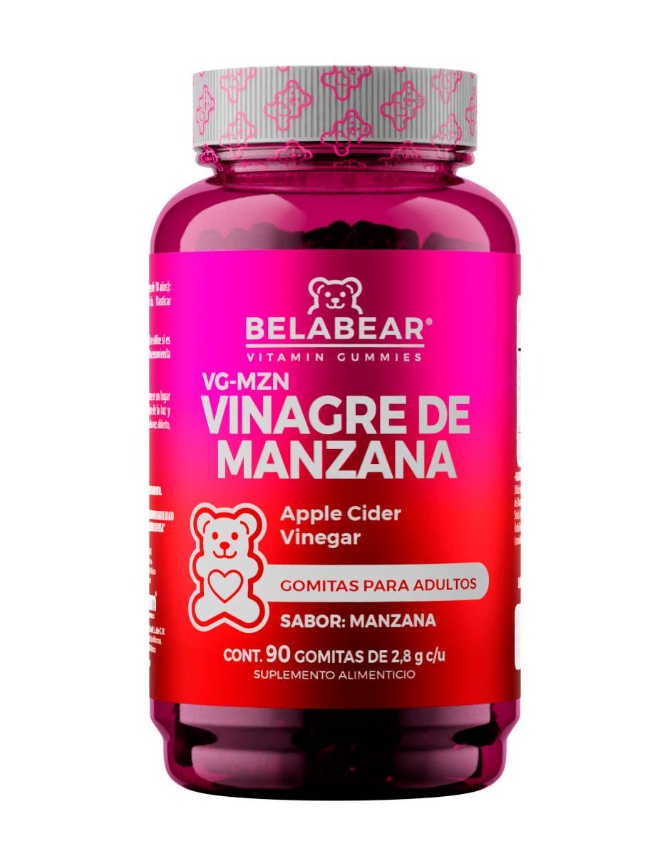 Suplemento alimenticio vinagre de manzana Belabear sabor manzana